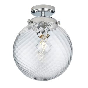 Lampa wisząca MILSTON chromowana 1xE27x20W wym:30x24x24cm IP44 Endon 1030317 Lampa wisząca MILSTON chromowana 1xE27x20W wym:30x24x24cm IP44 Endon 1030317