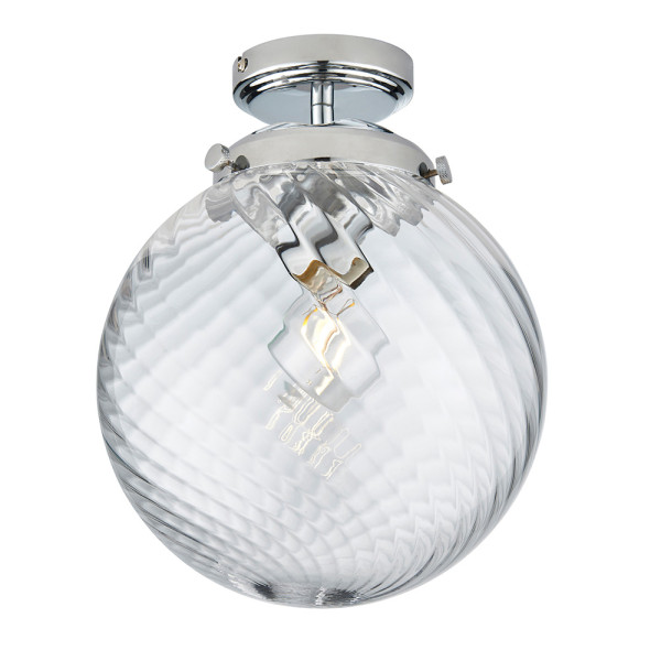 Lampa wisząca MILSTON chromowana 1xE27x20W wym:30x24x24cm IP44 Endon 1030317