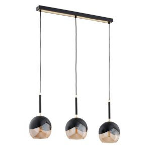 Lampa wisząca MILTONA czarno-złota 3xE27x15W wym:85x15x70cm IP20 Alfa 1025648