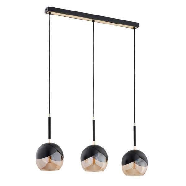 Lampa wisząca MILTONA czarno-złota 3xE27x15W wym:85x15x70cm IP20 Alfa 1025648
