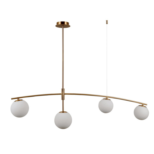 Lampa wisząca miodowy mosiężno-biała Senai 4xG9x5W Italux 860863