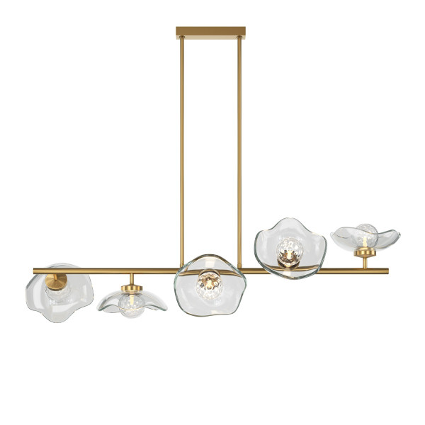 Lampa wisząca MIRACLE mosiężno-przezroczysta 5xG9x28W Maytoni 1026873