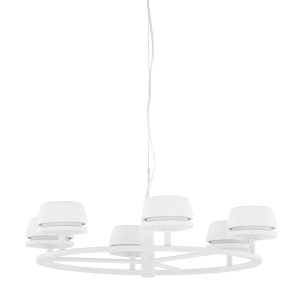 Lampa wisząca Miranda biała LED 6×37.2W Ciepła biel 2400lm Italux 856604