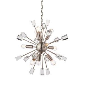 Lampa wisząca MIRO nikiel satyna 9xE14x15W wym:120x50x50cm IP20 Endon 1025517