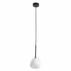 Lampa wisząca MISTY czarna-biała metal szkło G9 145 cm 1068219 Lampa wisząca MISTY czarna-biała metal szkło G9 145 cm 1068219