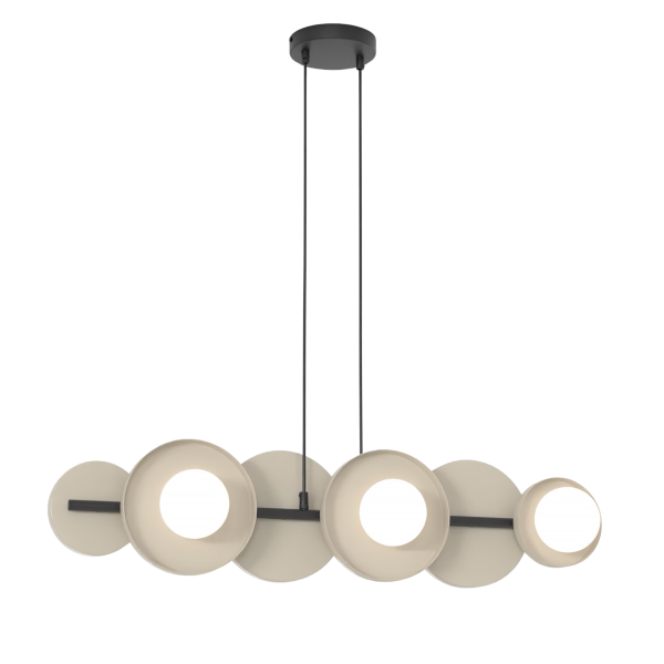 Lampa wisząca MODEL beżowa 6xG9x15W wym:120x85x23cm IP20 Emibig 1025328
