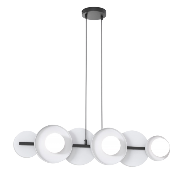 Lampa wisząca MODEL szaro-czarna 6xG9x15W wym:120x85x23cm IP20 Emibig 1025406