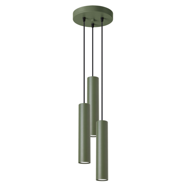 Lampa wisząca MODENO zielony oliwkowy 3xGU10x10W IP20 Pure Lume 1019048