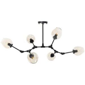 LAMPA WISZĄCA MODERN ORCHID-6 130cm bursztyn czerń 217503 LAMPA WISZĄCA MODERN ORCHID-6 130cm bursztyn czerń 217503