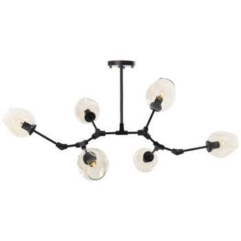 LAMPA WISZĄCA MODERN ORCHID-6 130cm bursztyn czerń 217503