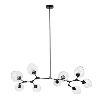Lampa wisząca MODERN ORCHID-9 transp.czarna 150 cm 217492