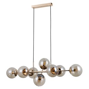 Lampa wisząca Molite 8-punktowa stalowa złota 188674