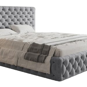 Łóżko tapicerowane SIM 8, 160×200 – Szare 219009 Łóżko tapicerowane SIM 8, 160×200 – Szare 219009
