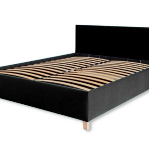 Łóżko Tapicerowane SOFT Czarne 180×200 cm Gładki Zagłówek 782885 Łóżko Tapicerowane SOFT Czarne 180×200 cm Gładki Zagłówek 782885