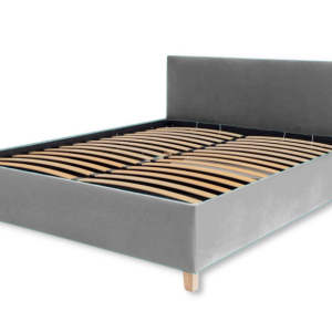 Łóżko Tapicerowane SOFT Szare 180×200 cm Gładki Zagłówek 782901 Łóżko Tapicerowane SOFT Szare 180×200 cm Gładki Zagłówek 782901