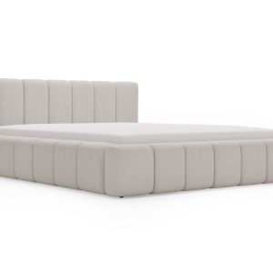 Łóżko tapicerowane SPLIT 140×200 szare z pojemnikiem 196967 Łóżko tapicerowane SPLIT 140×200 szare z pojemnikiem 196967