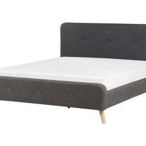 Łóżko tapicerowane stelaż 160×200 szare 873630 Łóżko tapicerowane stelaż 160×200 szare 873630