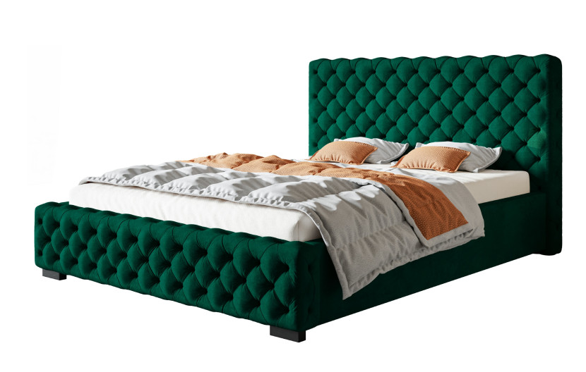 Łóżko tapicerowane STELVIO 160x200 ze stelażem drewnianym 1063919