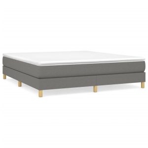 Łóżko Tapicerowane Szara Tkanina Rama Łóżka Ze Stelażem 160×200 cm 822099 Łóżko Tapicerowane Szara Tkanina Rama Łóżka Ze Stelażem 160×200 cm 822099