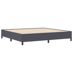 Łóżko Tapicerowane Szara Tkanina Rama Łóżka Ze Stelażem 200 x 200 cm 811974 Łóżko Tapicerowane Szara Tkanina Rama Łóżka Ze Stelażem 200 x 200 cm 811974