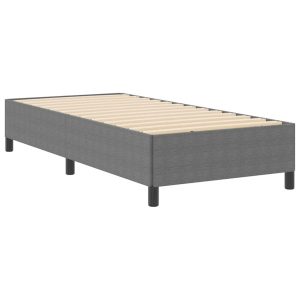 Łóżko Tapicerowane Szara Tkanina Rama Łóżka Ze Stelażem 80 x 200 cm 811968 Łóżko Tapicerowane Szara Tkanina Rama Łóżka Ze Stelażem 80 x 200 cm 811968