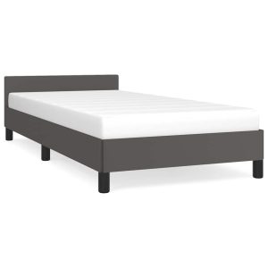 Łóżko Tapicerowane Szare Rama Łóżka Ze Stelażem Szara 100×200 cm 821881 Łóżko Tapicerowane Szare Rama Łóżka Ze Stelażem Szara 100×200 cm 821881