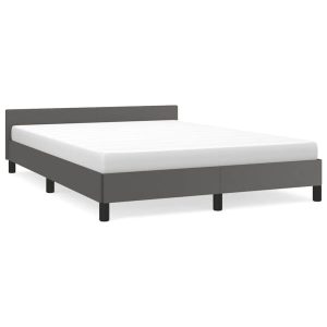Łóżko Tapicerowane Szare Rama Łóżka Ze Stelażem Szara 140×190 cm 822110 Łóżko Tapicerowane Szare Rama Łóżka Ze Stelażem Szara 140×190 cm 822110