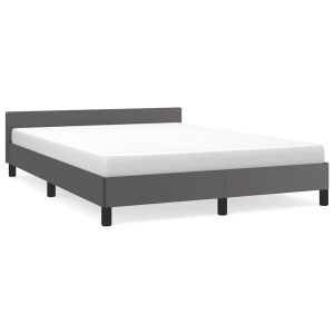 Łóżko Tapicerowane Szare Rama Łóżka Ze Stelażem Szara 140×200 cm 822154 Łóżko Tapicerowane Szare Rama Łóżka Ze Stelażem Szara 140×200 cm 822154