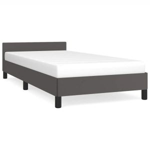 Łóżko Tapicerowane Szare Rama Łóżka Ze Stelażem Szara 80×200 cm 822055 Łóżko Tapicerowane Szare Rama Łóżka Ze Stelażem Szara 80×200 cm 822055