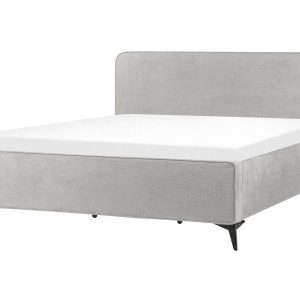 Łóżko tapicerowane sztruks 160×200 cm beżowe 137978 Łóżko tapicerowane sztruks 160×200 cm beżowe 137978