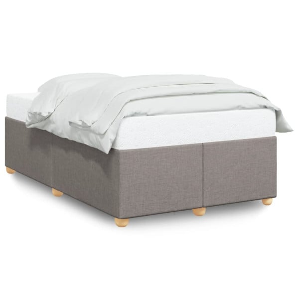 Łóżko Tapicerowane Taupe Tkanina Rama Łóżka Ze Stelażem 120x190 cm 821926