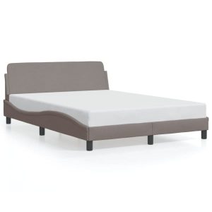 Łóżko Tapicerowane Taupe Tkanina Rama Łóżka Ze Stelażem 120×200 cm 821899 Łóżko Tapicerowane Taupe Tkanina Rama Łóżka Ze Stelażem 120×200 cm 821899
