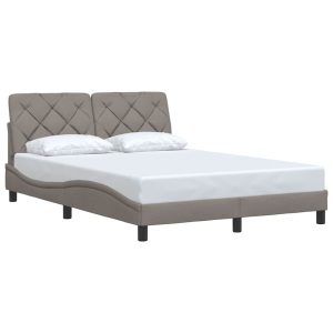 Łóżko Tapicerowane Taupe Tkanina Rama Łóżka Ze Stelażem 140×200 cm 821873 Łóżko Tapicerowane Taupe Tkanina Rama Łóżka Ze Stelażem 140×200 cm 821873
