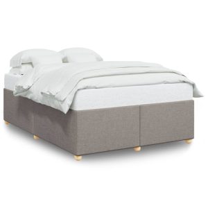 Łóżko Tapicerowane Taupe Tkanina Rama Łóżka Ze Stelażem 140×200 cm 821912 Łóżko Tapicerowane Taupe Tkanina Rama Łóżka Ze Stelażem 140×200 cm 821912
