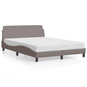 Łóżko Tapicerowane Taupe Tkanina Rama Łóżka Ze Stelażem 140×200 cm 822169 Łóżko Tapicerowane Taupe Tkanina Rama Łóżka Ze Stelażem 140×200 cm 822169