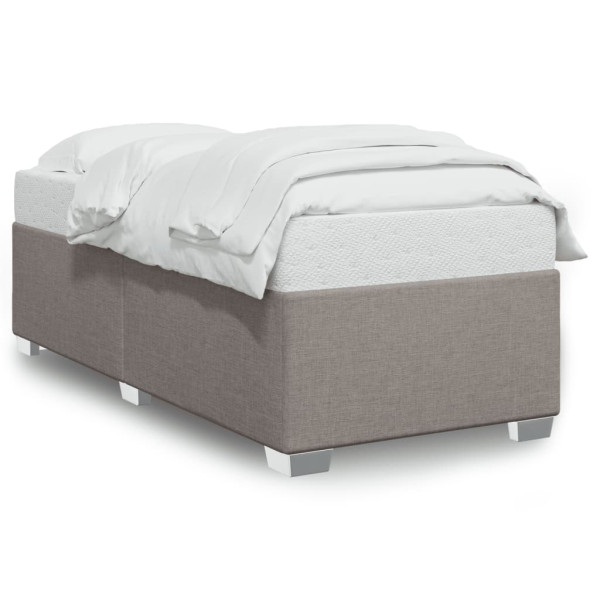 Łóżko Tapicerowane Taupe Tkanina Rama Łóżka Ze Stelażem 80x200 cm 822002
