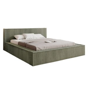 Łóżko tapicerowane TUFALO 180 x 200 cm zielony sztruks 828792 Łóżko tapicerowane TUFALO 180 x 200 cm zielony sztruks 828792