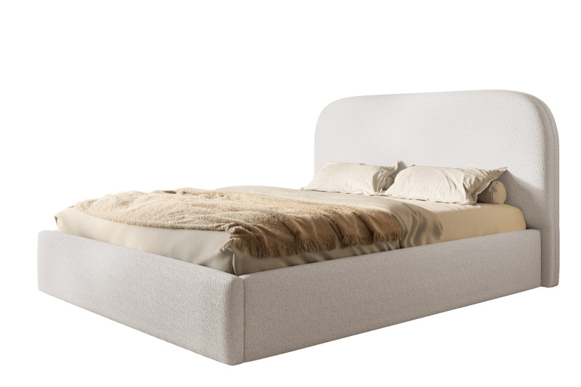 Łóżko tapicerowane Verona Slim 140x200 ze stelażem drewnianym 1034469