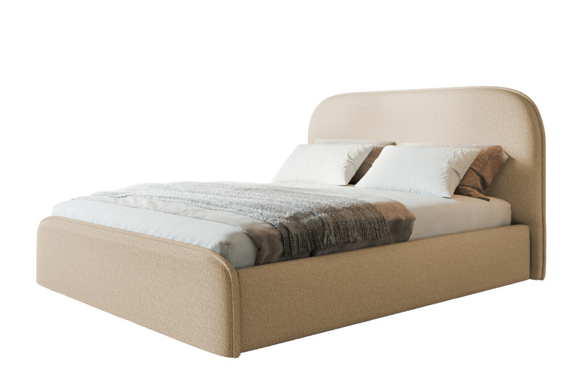 Łóżko tapicerowane Viennaa Slim 160x200 ze stelażem metalowym 1026473