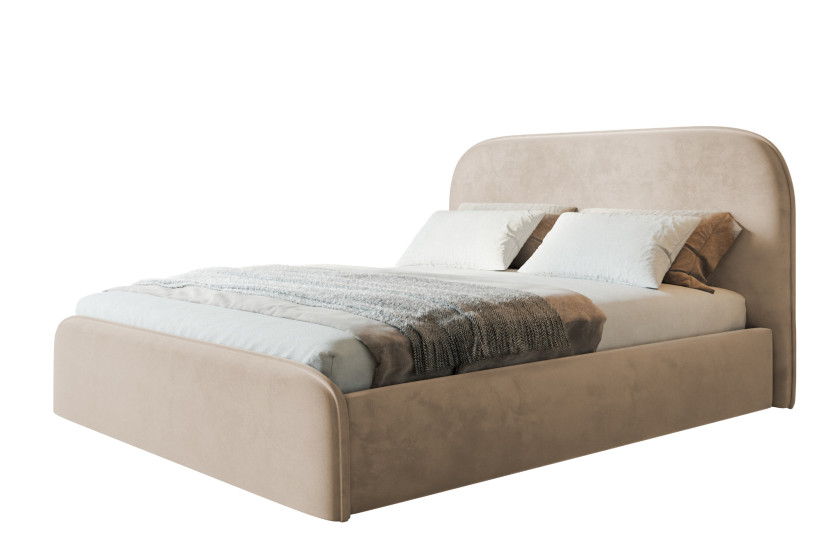 Łóżko tapicerowane Viennaa Slim 90x200 ze stelażem drewnianym 1026316