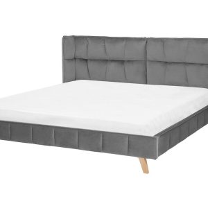 Łóżko tapicerowane welur 180×200 szare 65067 Łóżko tapicerowane welur 180×200 szare 65067