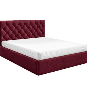 Łóżko tapicerowane, welur Rouge, Burgundowy, 140×200 cm, BEST IV 1083244 Łóżko tapicerowane, welur Rouge, Burgundowy, 140×200 cm, BEST IV 1083244