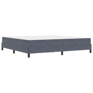 Łóżko Tapicerowane z Materacem Kontynentalne Szary Do Sypialni 200 x 200 cm 817084
