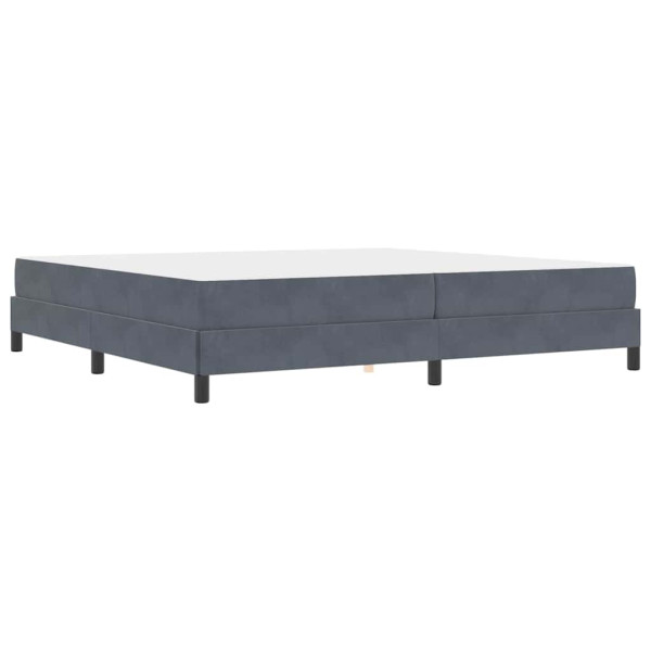 Łóżko Tapicerowane z Materacem Kontynentalne Szary Do Sypialni 200 x 200 cm 817084