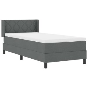 Łóżko Tapicerowane z Materacem Kontynentalne Szary Do Sypialni 90 x 190 cm 817185 Łóżko Tapicerowane z Materacem Kontynentalne Szary Do Sypialni 90 x 190 cm 817185