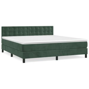 Łóżko Tapicerowane z Materacem Kontynentalne Zielone Do Sypialni 160×200 cm 814003 Łóżko Tapicerowane z Materacem Kontynentalne Zielone Do Sypialni 160×200 cm 814003