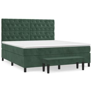 Łóżko Tapicerowane z Materacem Kontynentalne Zielone Do Sypialni 160×200 cm 814389 Łóżko Tapicerowane z Materacem Kontynentalne Zielone Do Sypialni 160×200 cm 814389