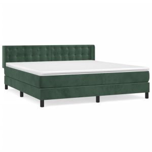 Łóżko Tapicerowane z Materacem Kontynentalne Zielone Do Sypialni 160×200 cm 820037 Łóżko Tapicerowane z Materacem Kontynentalne Zielone Do Sypialni 160×200 cm 820037