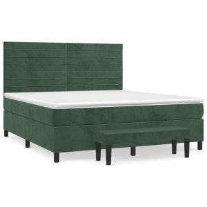 Łóżko Tapicerowane z Materacem Kontynentalne Zielone Do Sypialni 180×200 cm 814491 Łóżko Tapicerowane z Materacem Kontynentalne Zielone Do Sypialni 180×200 cm 814491