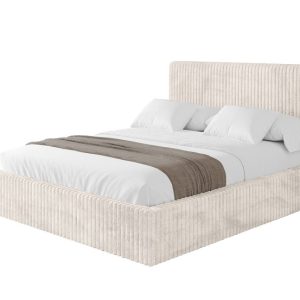 Łóżko tapicerowane z materacem + pojemnik ALOVA-V1 180×200 Beżowy 865559 Łóżko tapicerowane z materacem + pojemnik ALOVA-V1 180×200 Beżowy 865559